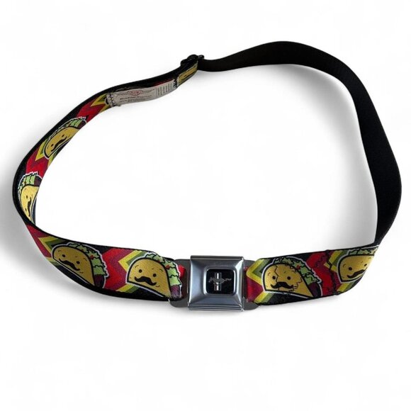 Buckle-Down Adjustable Belt Ford Mustang Buckle Taco Motif Design Seat Belt. - Picture 1 of 8
